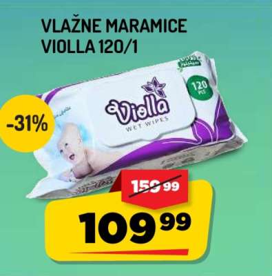 Vlažne maramice Violla 120/1