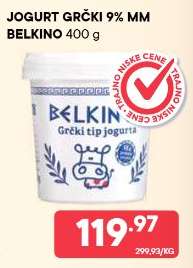 Jogurt grčki 9% mm Belkino