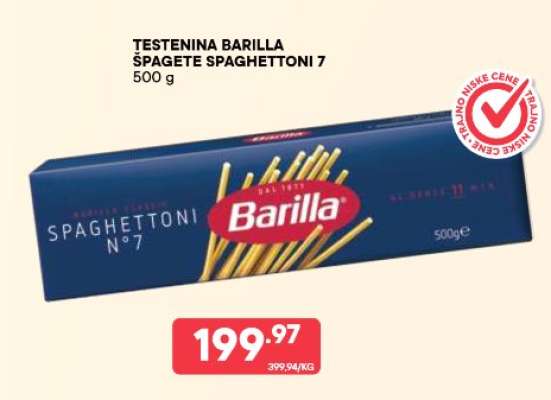 TESTENINA BARILLA SPAGETE SPAGHETTONI 7