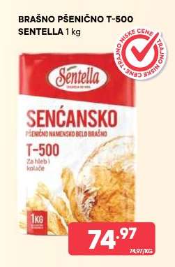 Brašno pšenično T-500 Sentella 1 kg