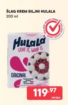 ŠLAG KREM biljni Hulala
