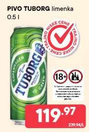 Pivo Tuborg limenka