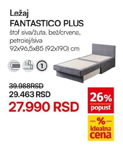 Ležaj FANTASTICO PLUS
