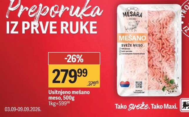 Usitnjeno mešano meso, 500g