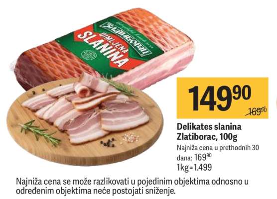 DELIKATES SLANINA Zlatiborac 100g