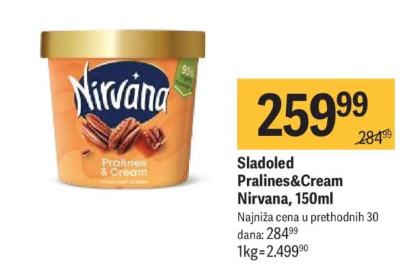 Sladoled Pralines Cream Nirvana, 150ml