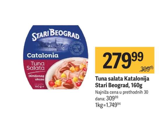 Tuna salata Katalonija Stari Beograd, 160g