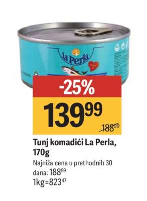 Tunj komadići La Perla 170g