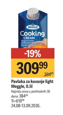 Pavlaka za kuvanje light Meggle, 0.5l