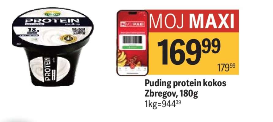 Puding protein kokos Zbregov, 180g
