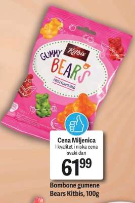 Bombone gumene Bears Kitbis, 100g