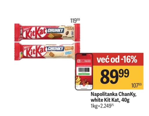 Napolitanka Chanky white Kit Kat 40g
