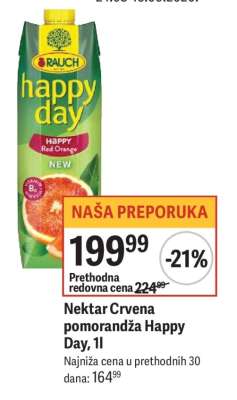 Nektar Crvena pomorandža Happy Day, 1l
