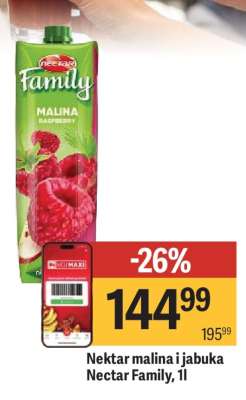 Nektar malina i jabuka Nectar Family, 1l