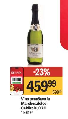 Vino penušavo La Marches.dolce Caldirola 0.75l