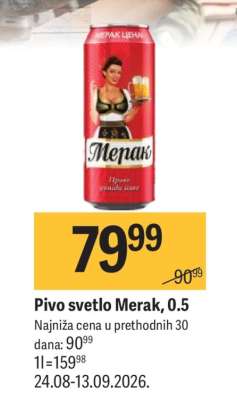Pivo svetlo Merak, 0.5
