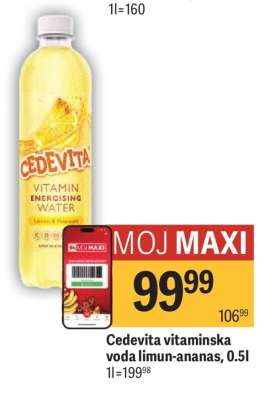 Cedevita vitaminska voda limun-ananas, 0.5l