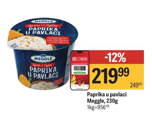 Paprika u pavlaci Meggle 230g