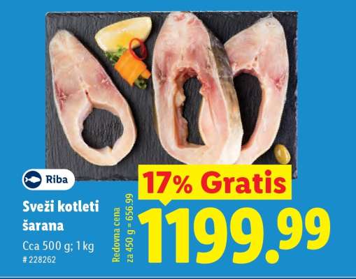 Sveži kotleti šarana