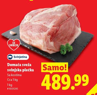 Domaća sveža svinjska plećka