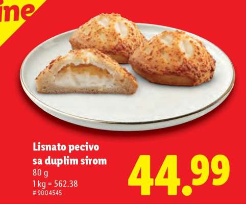 Lisnato pecivo sa duplim sirom