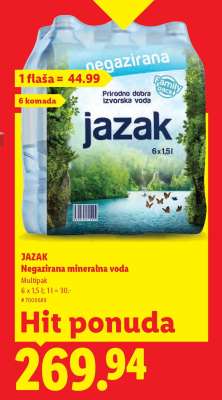 Jazak Negazirana mineralna voda