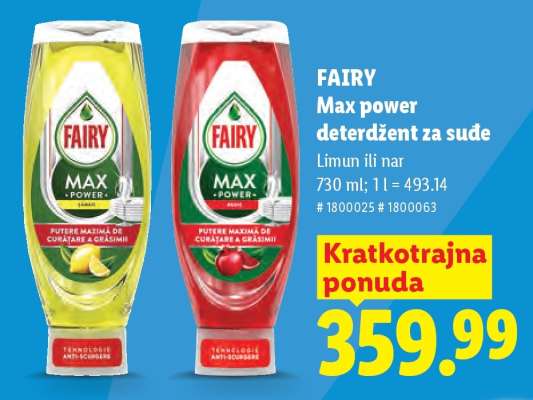 FAIRY Max power deterdžent za suđe
