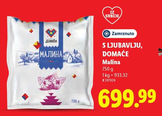 S LJUBAVLJU, DOMAĆE Malina