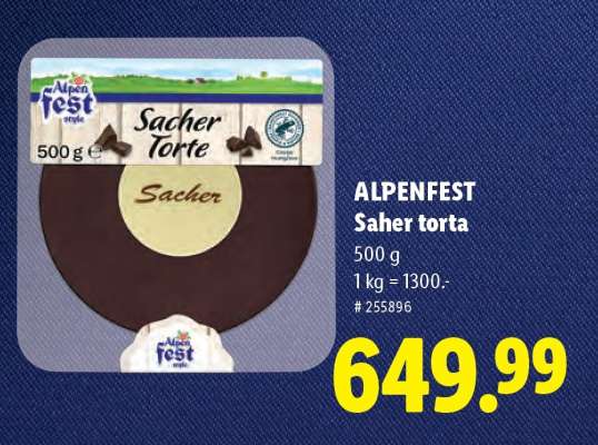 Alpenfest Saher torta