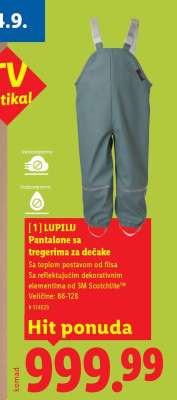 LUPILU Pantalone sa tregerima za dečake