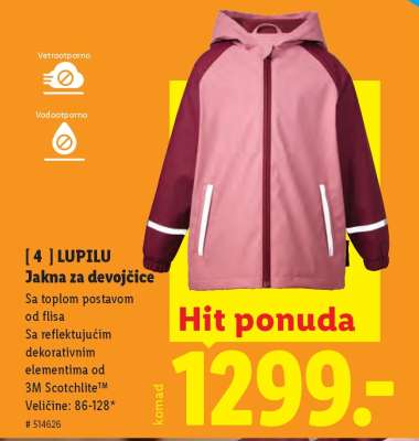 LUPILU Jakna za devojčice