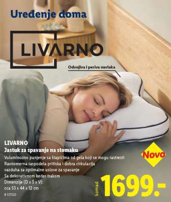LIVARNO Jastuk za spavanje na stomaku