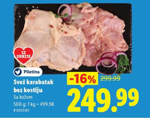 Svež karabatak bez kostiju