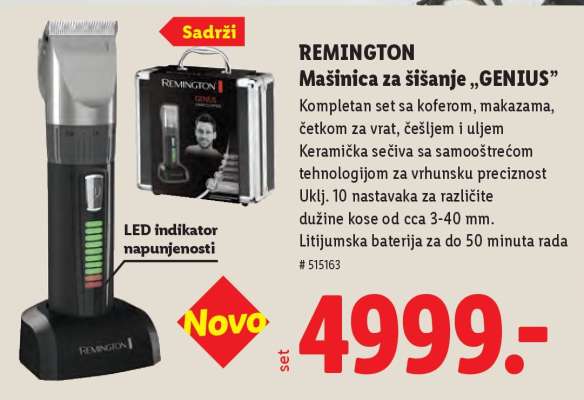 REMINGTON Mašinica za šišanje „GENIUS”