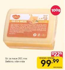 Sir za meze 25% mm