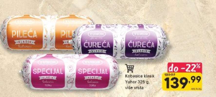 Kobasica klasik Yuhor 325 g