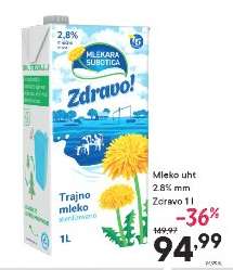Mleko UHT 2,8%mm Zdravo! 1l