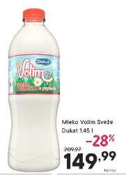 Mleko volim sveže Dukat 1.45 l