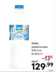 Mleko pasterizovano 2.8% mm Dr Milk 1 l