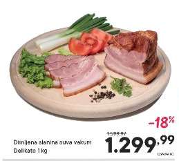 Dimljena slanina suva vakum
