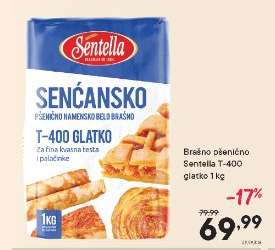 Brašno pšenično Sentella T-400 glatko 1kg