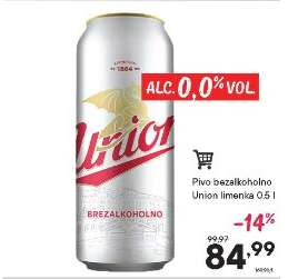 Pivo bezalkoholno Union limenka 0.5 l
