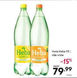 Voda Heba 1,5 l, više vrsta