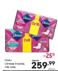 Uložci Libresse invisible, více vrstva