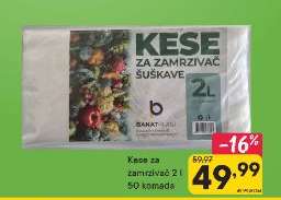 Kese za zamrzivač 2 l