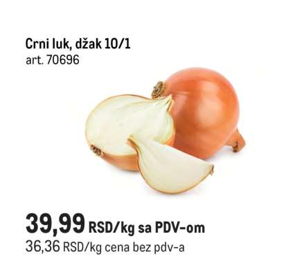 Crni luk, džak 10/1
