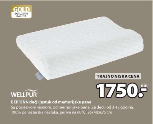 BEIFONN dečji jastuk od memorijske pene