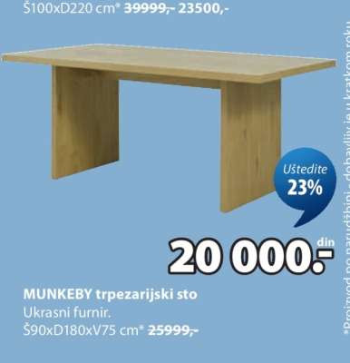 MUNKEBY trpezarijski sto