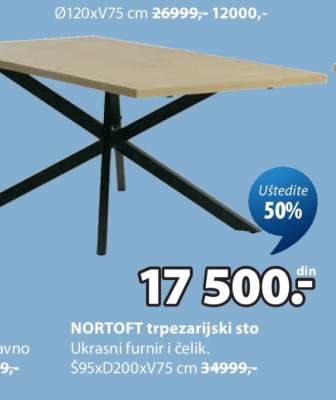 NORTOFT trpezarijski sto