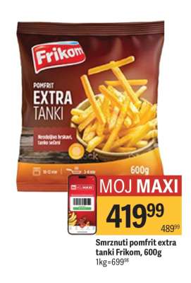 Smrznuti pomfrit extra tanki Frikom 600g